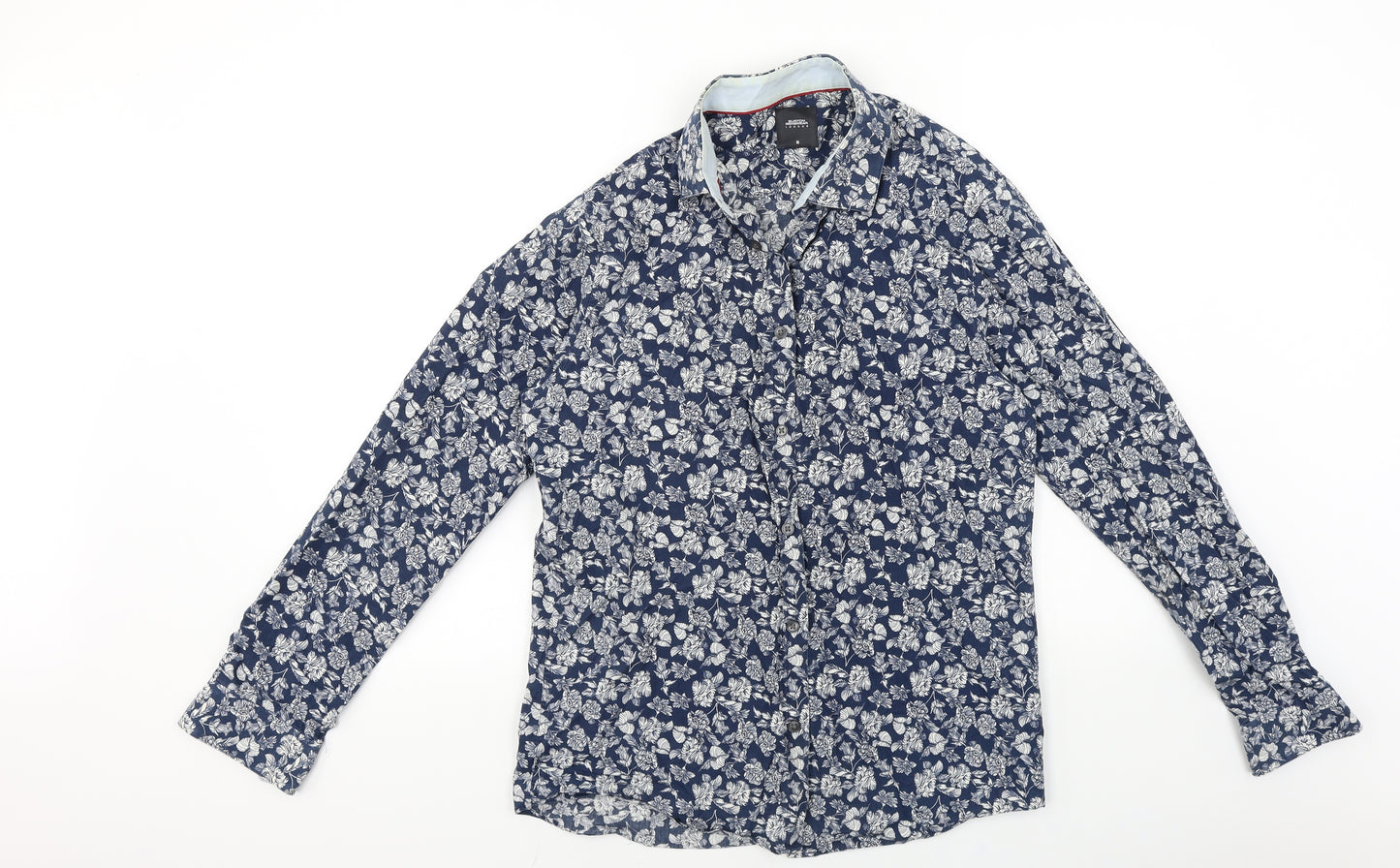 Burton Mens Blue Floral   Button-Up Size M