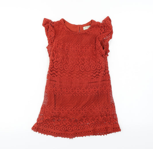 Front view of Next girls’ brown a-line, size 3-4, years