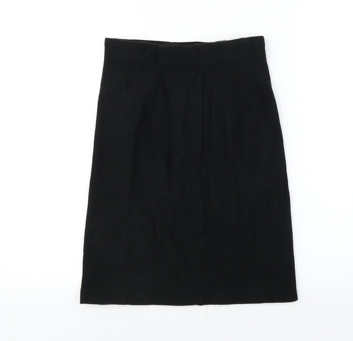 st michael Womens Black A-Line Skirt Size 14