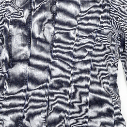 EVIE      Womens Blue Striped  Jacket Coat Size 10