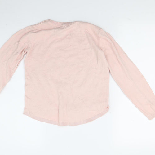 H&M Girls Pink   Pullover Jumper Size 12 Years  - Heart Print