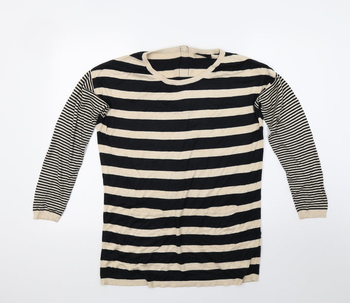 Wallis Womens Brown Striped  Pullover Jumper Size S