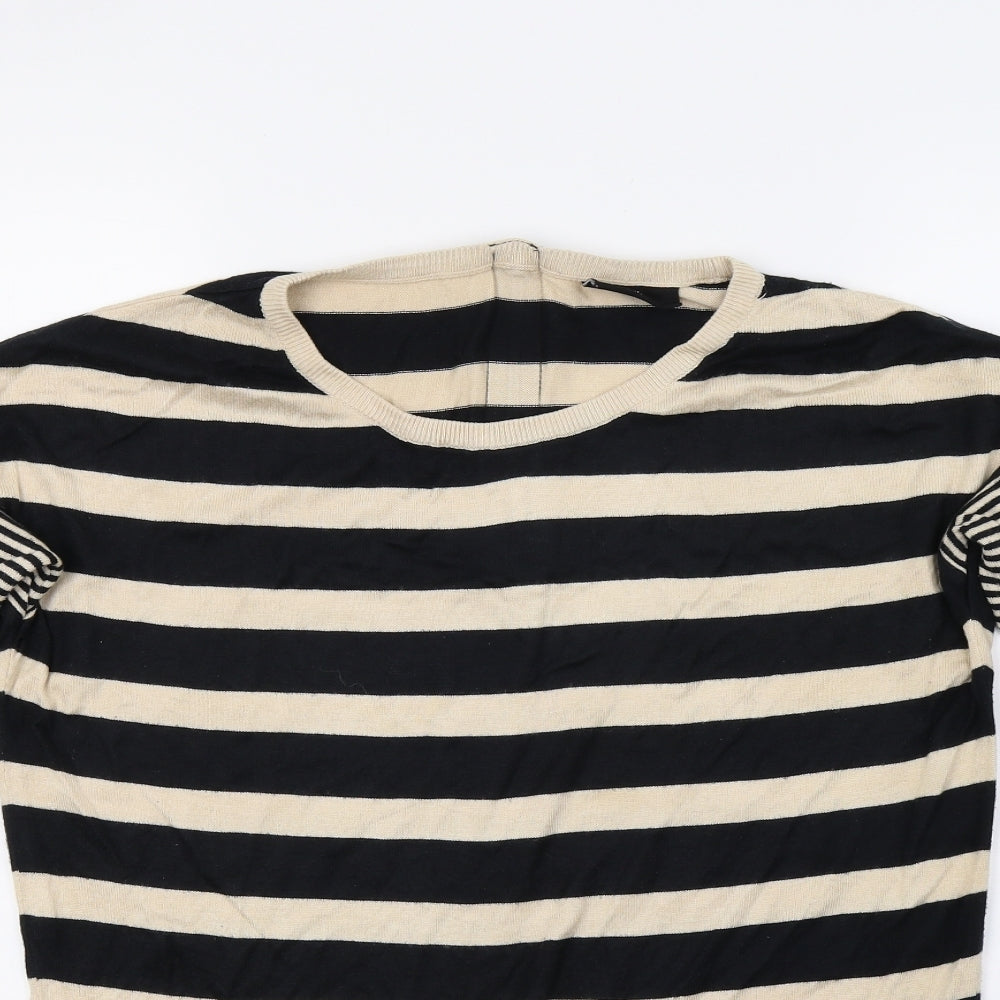 Wallis Womens Brown Striped  Pullover Jumper Size S