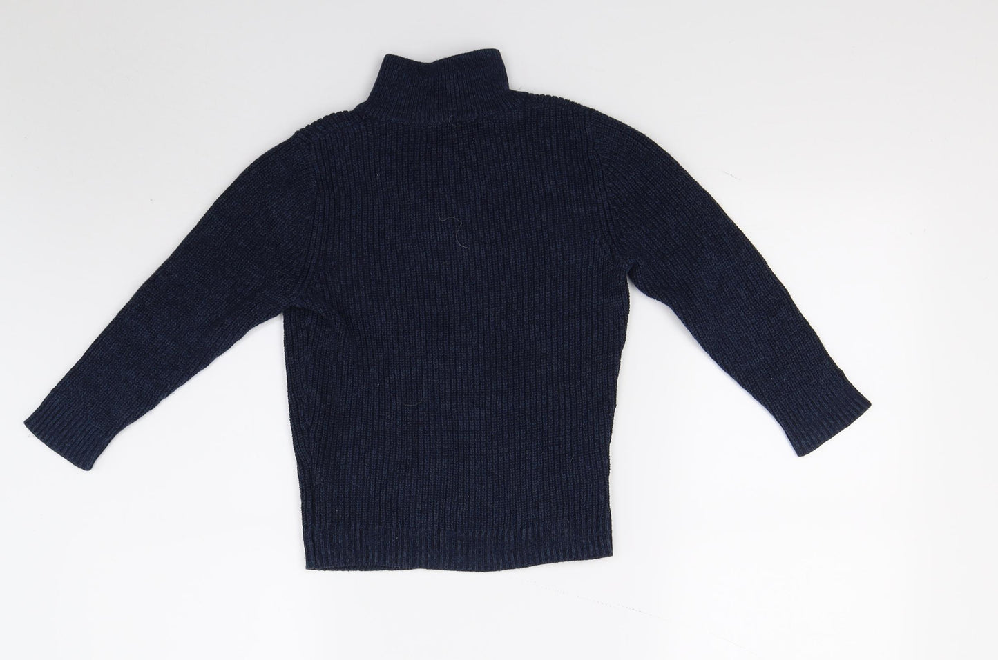 H&M Boys Blue  Knit Henley Jumper Size 5 Years
