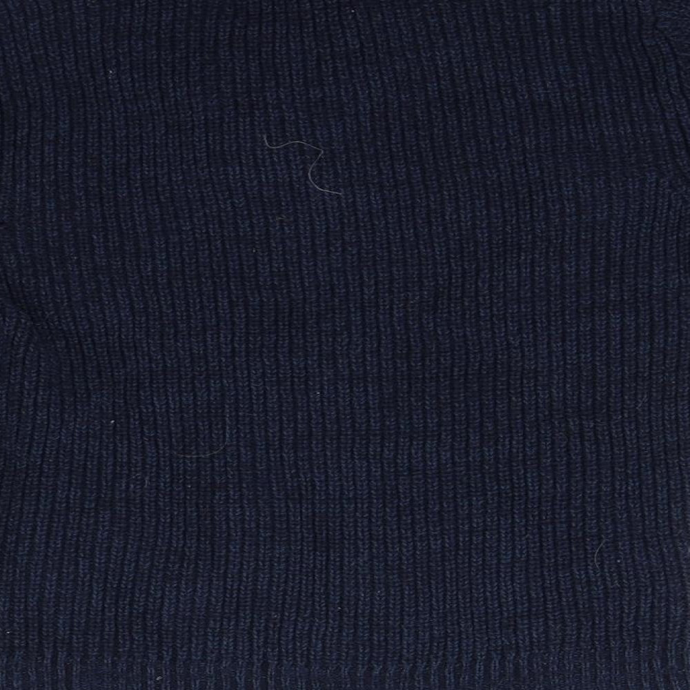 H&M Boys Blue  Knit Henley Jumper Size 5 Years