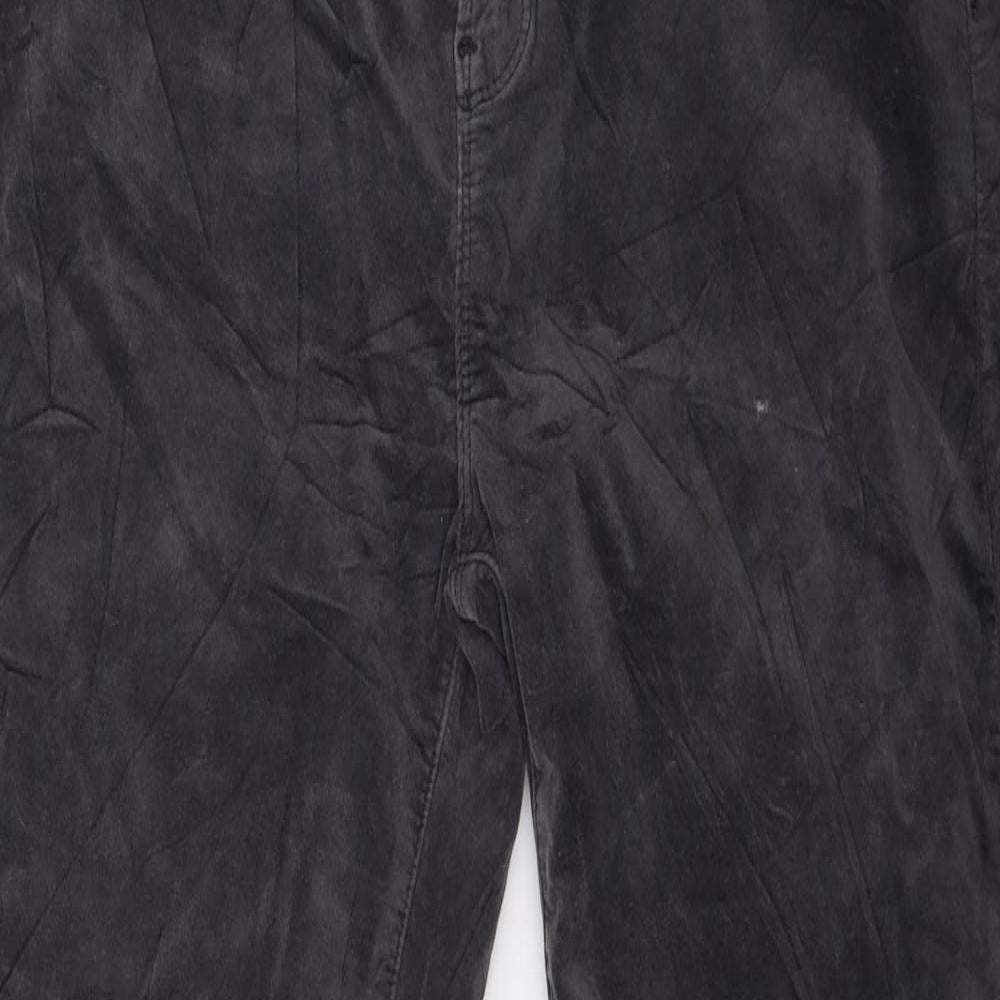Hush Womens Black  Velour Mom Jeans Size 12 L27 in