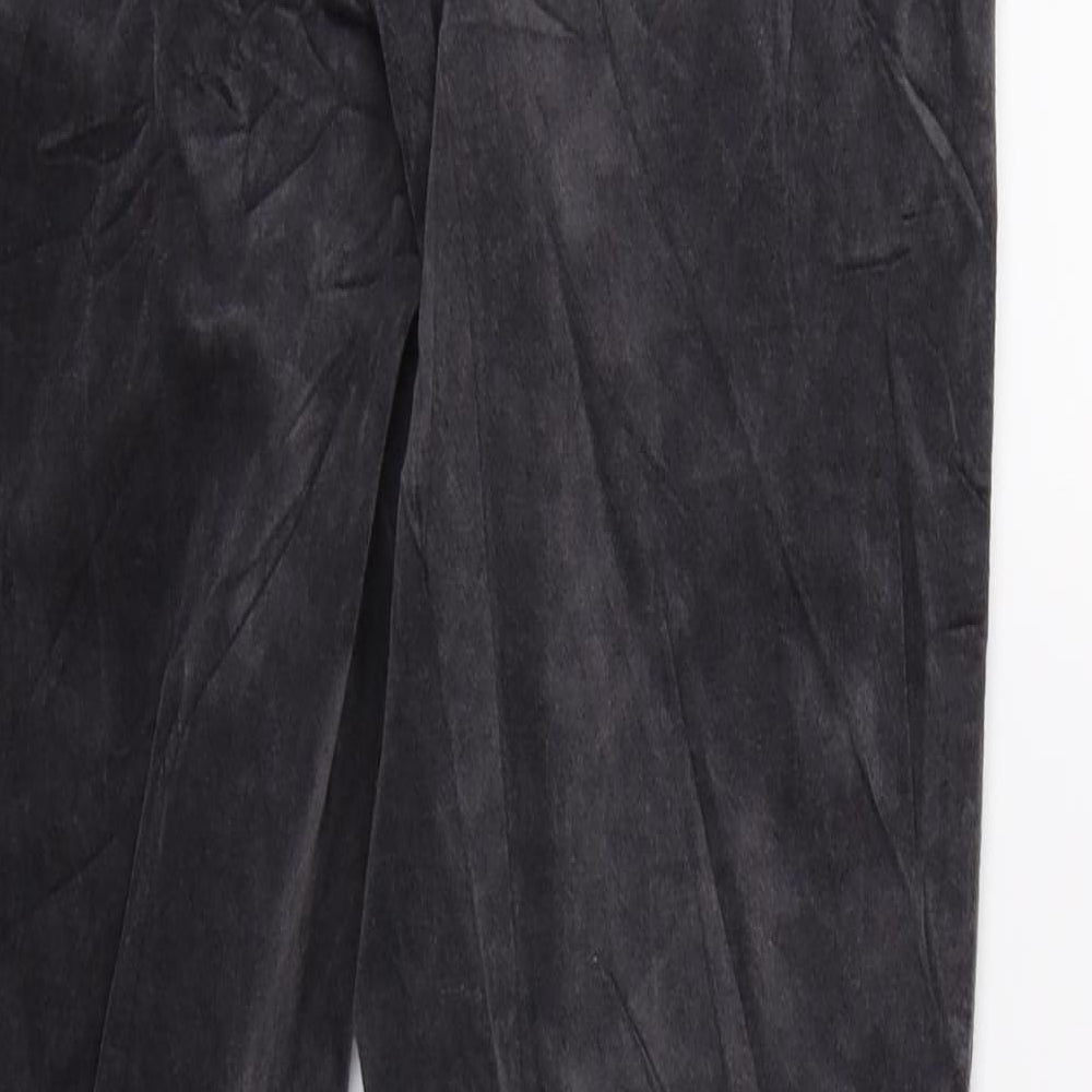 Hush Womens Black  Velour Mom Jeans Size 12 L27 in