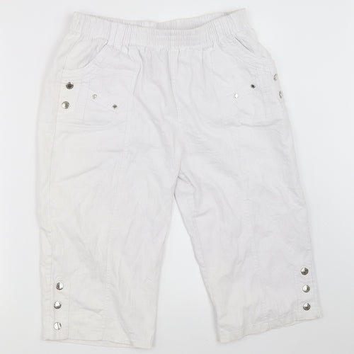 Preworn Womens White   Cropped Trousers Size L