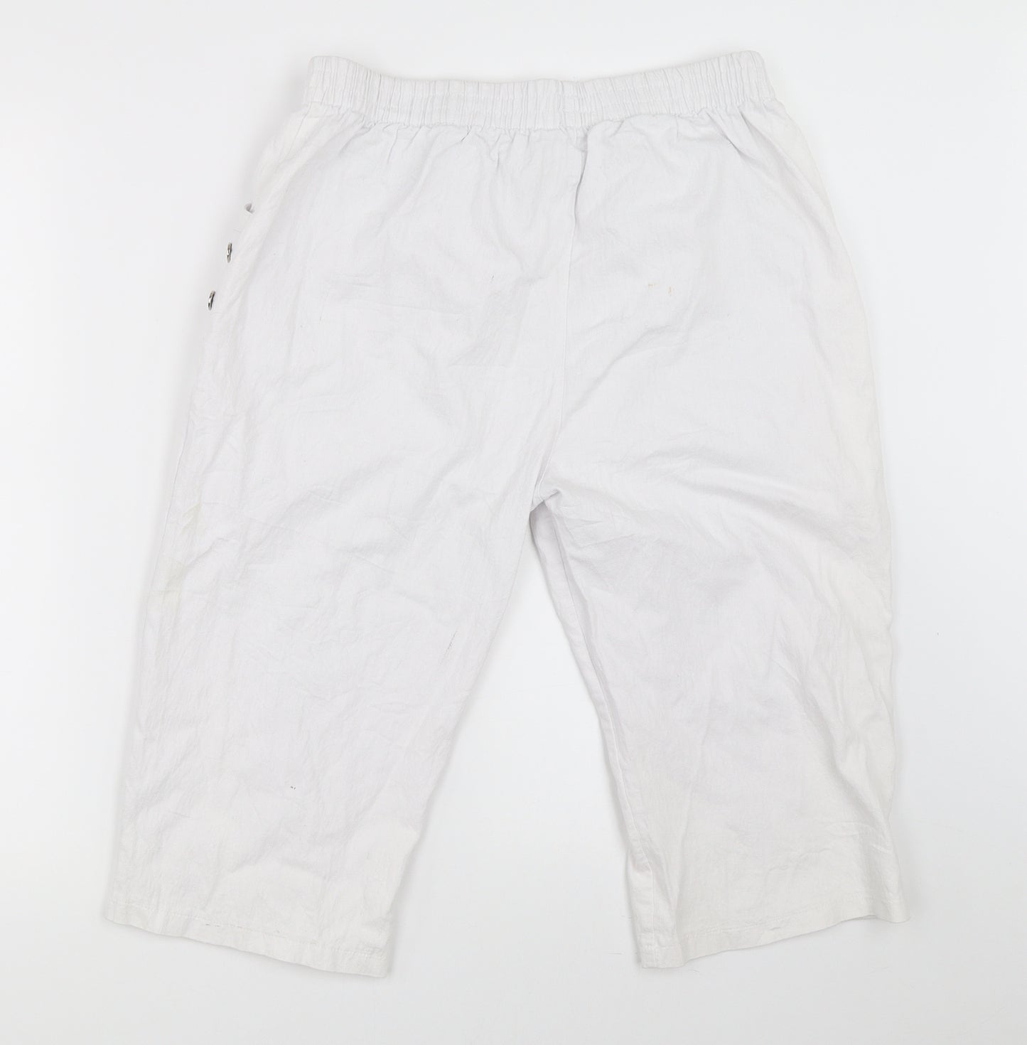 Preworn Womens White   Cropped Trousers Size L