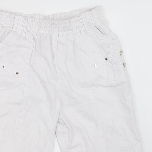 Preworn Womens White   Cropped Trousers Size L