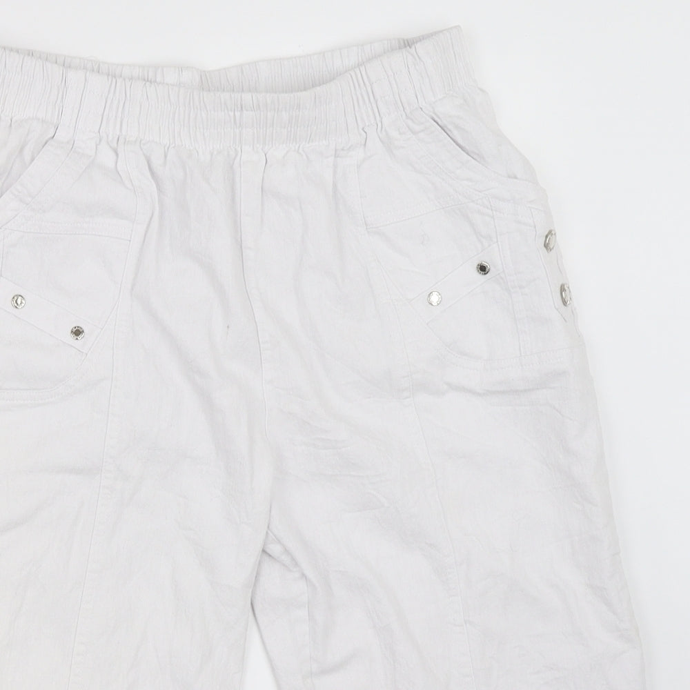 Preworn Womens White   Cropped Trousers Size L