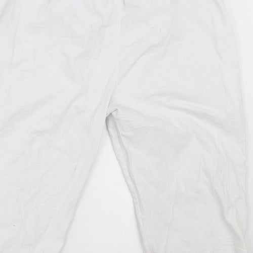 Preworn Womens White   Cropped Trousers Size L