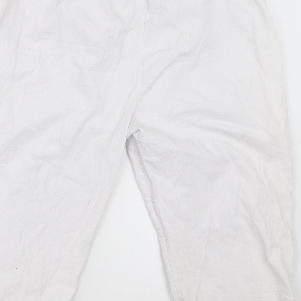 Preworn Womens White   Cropped Trousers Size L