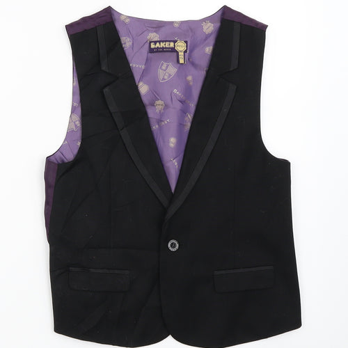 Ted Baker Boys Black   Jacket Waistcoat Size 10 Years  - suit waistcoat