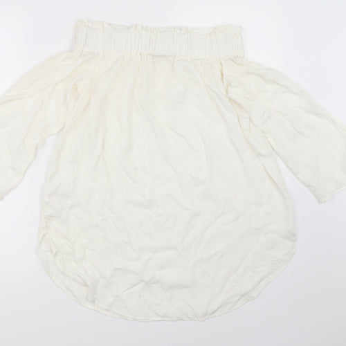H&M Womens White   Basic Blouse Size 34