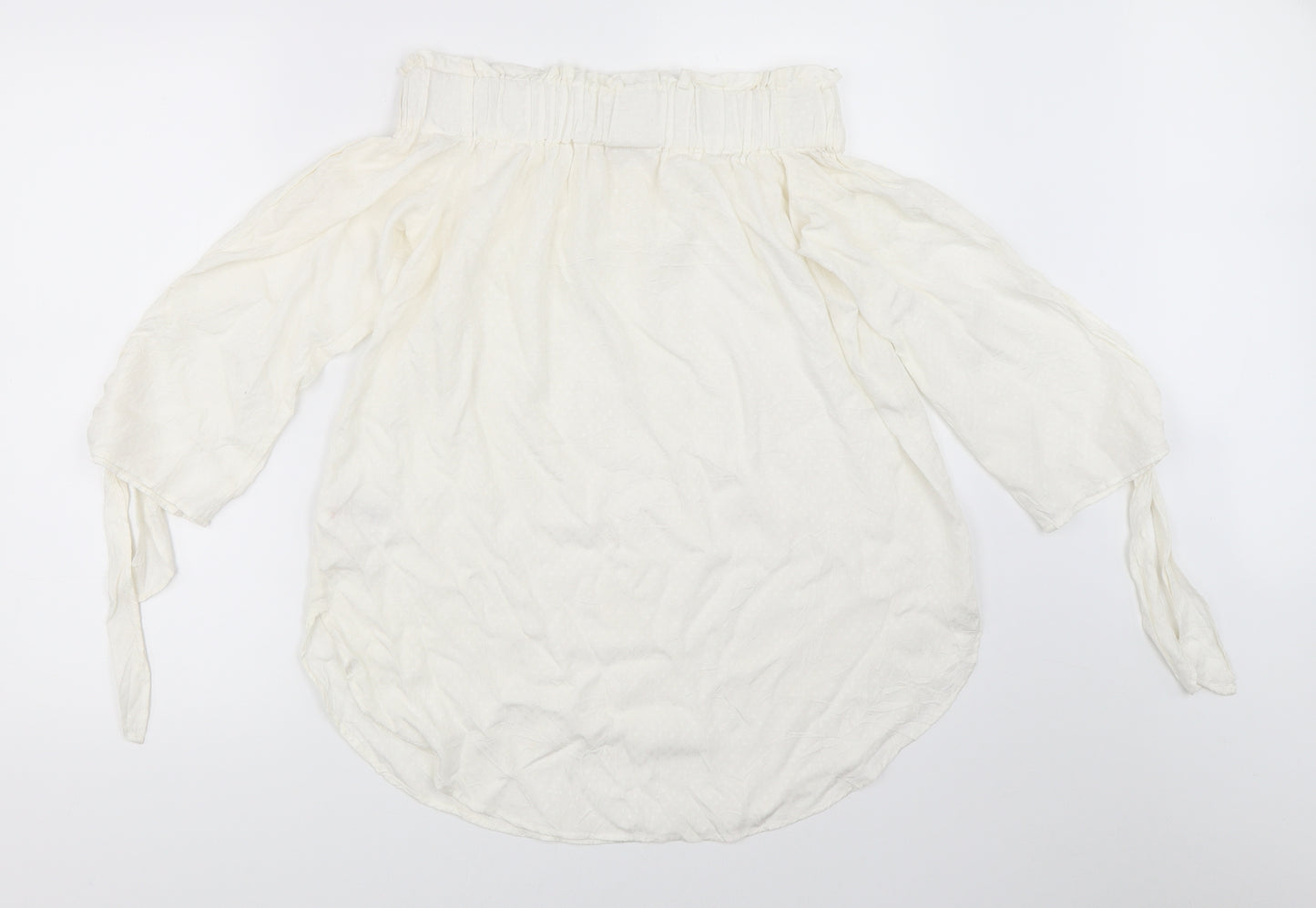 H&M Womens White   Basic Blouse Size 34