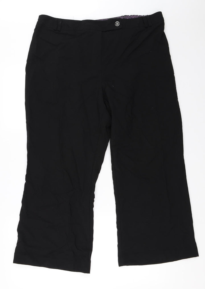 M&Co Womens Black Trousers Size 20 L25 in