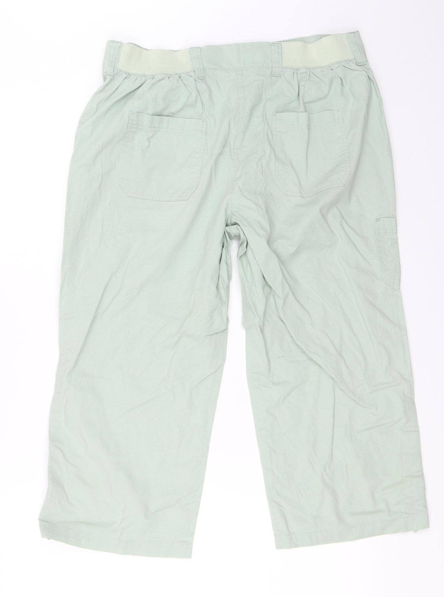 BHS Womens Green   Cropped Trousers Size 12 L20 in