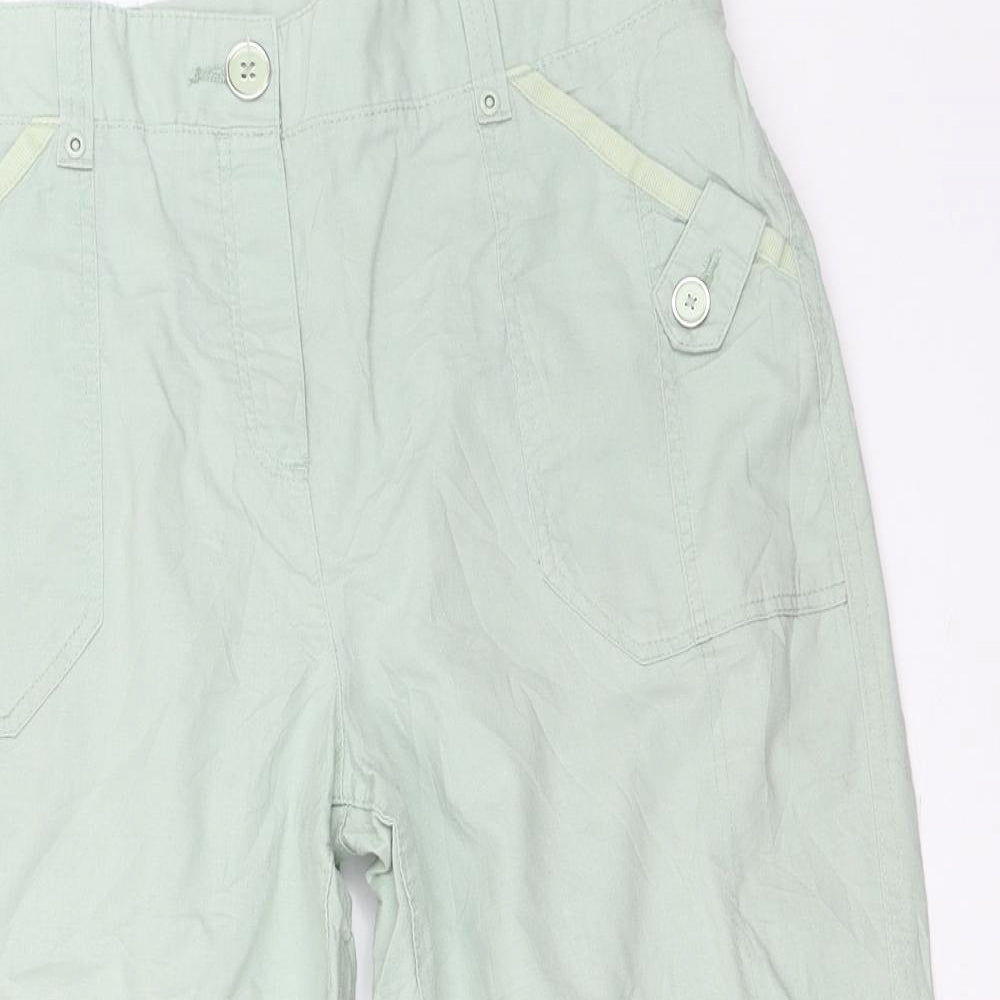 BHS Womens Green   Cropped Trousers Size 12 L20 in