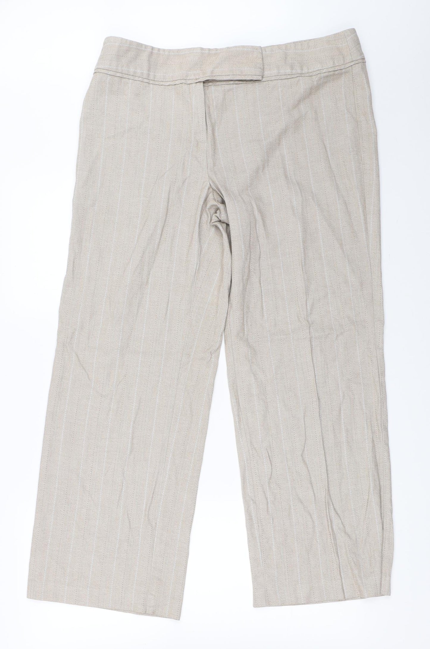 Marks and Spencer Womens Beige   Trousers  Size 18 L29 in