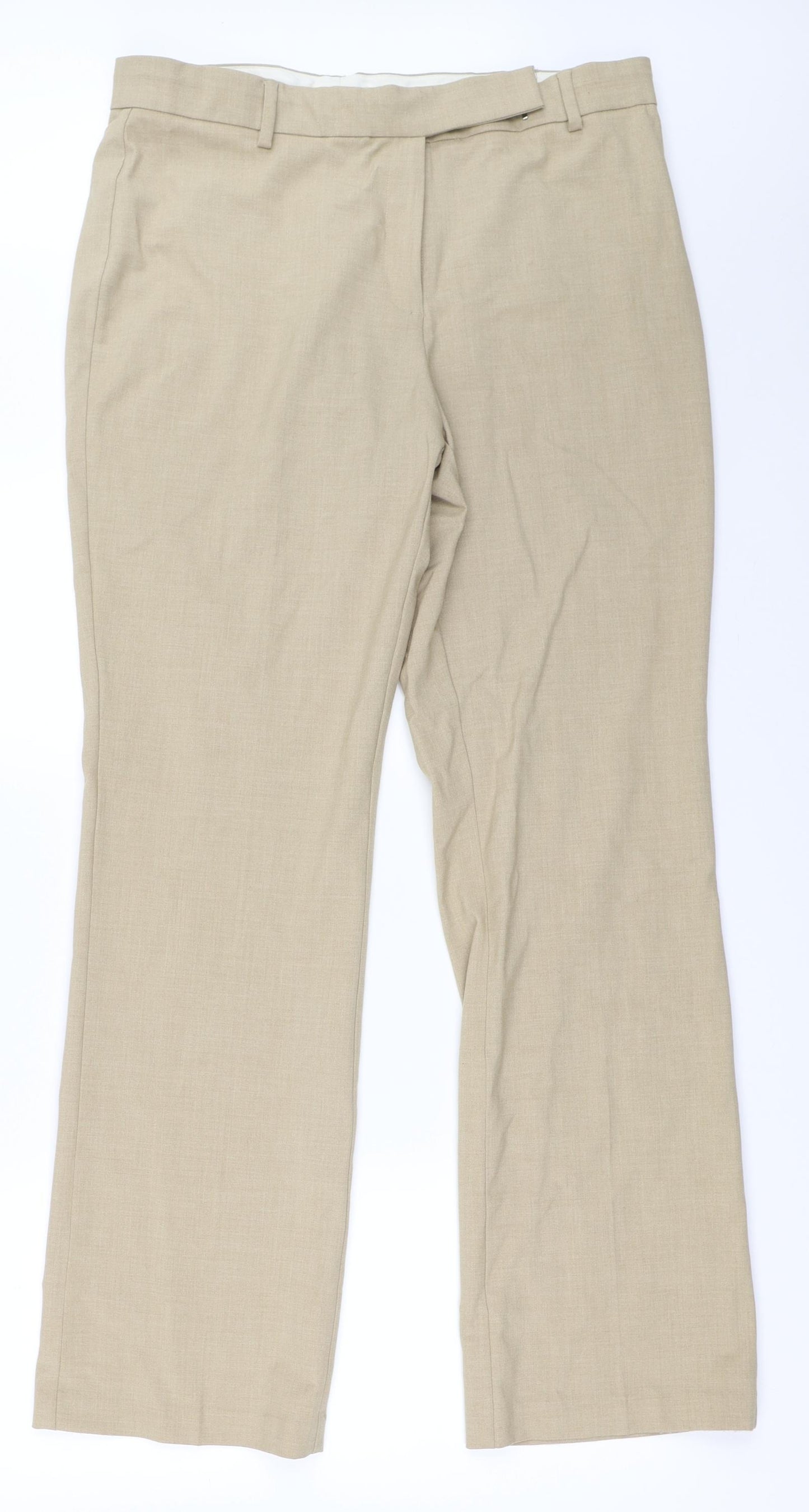 Marks and Spencer Womens Beige   Trousers  Size 16 L32 in