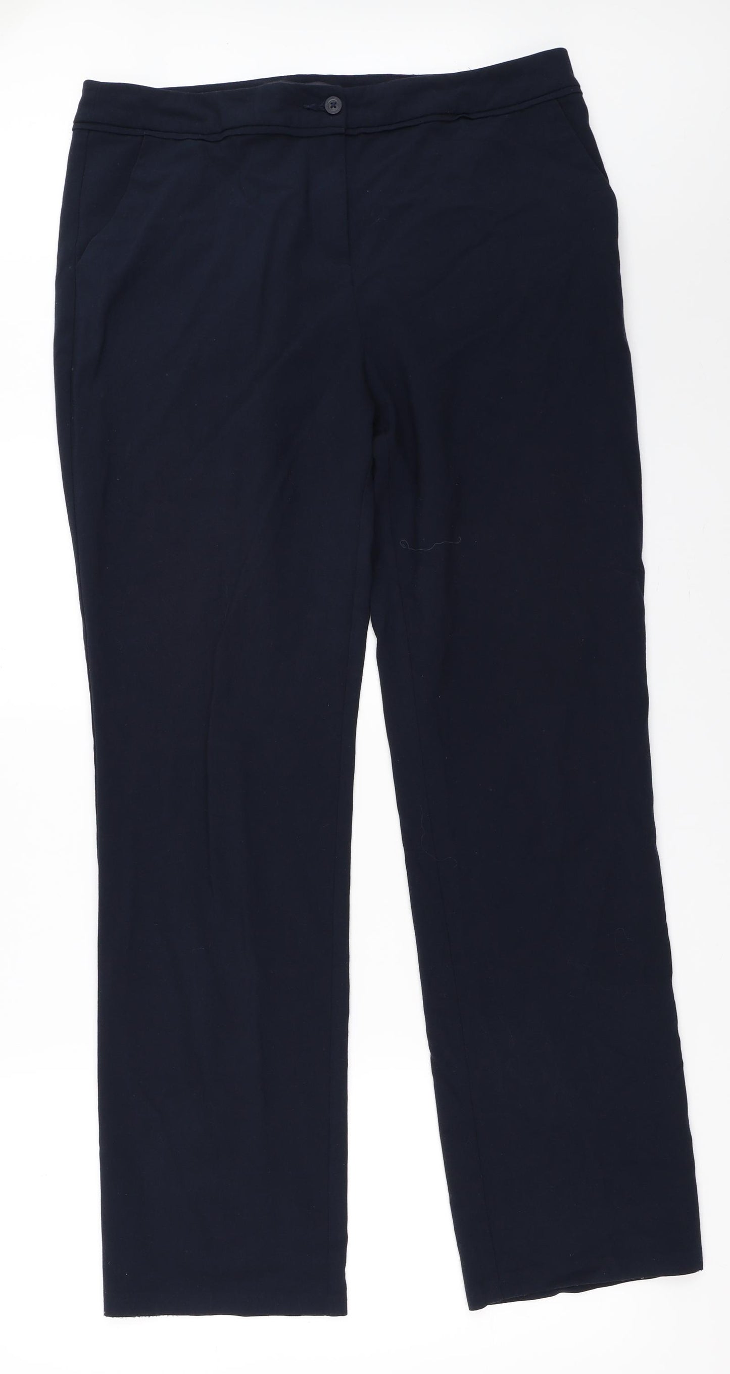 Marks and Spencer Womens Blue   Trousers  Size 14 L32 in