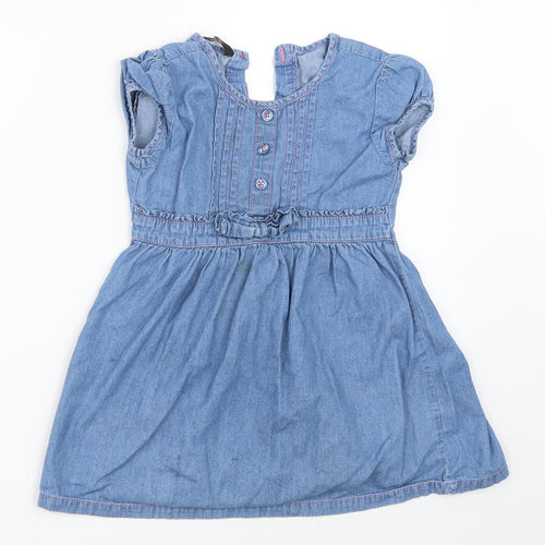 George Girls Blue  Denim Fit & Flare  Size 2-3 Years