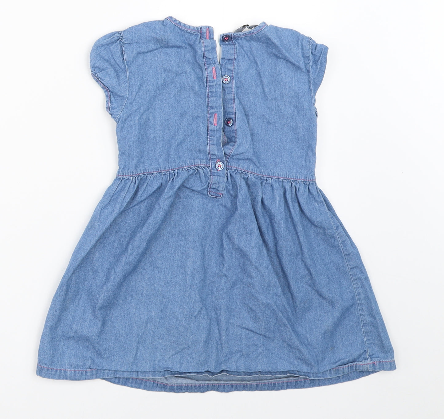 George Girls Blue  Denim Fit & Flare  Size 2-3 Years