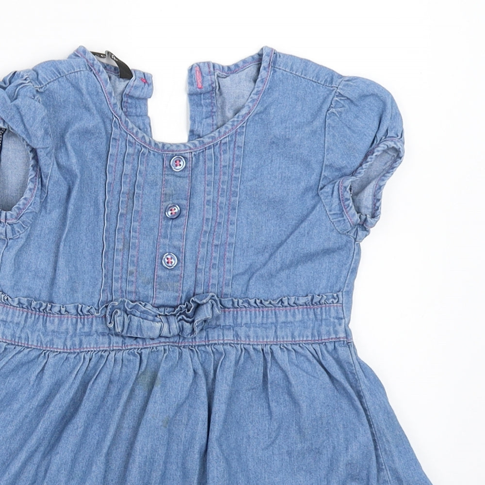George Girls Blue  Denim Fit & Flare  Size 2-3 Years