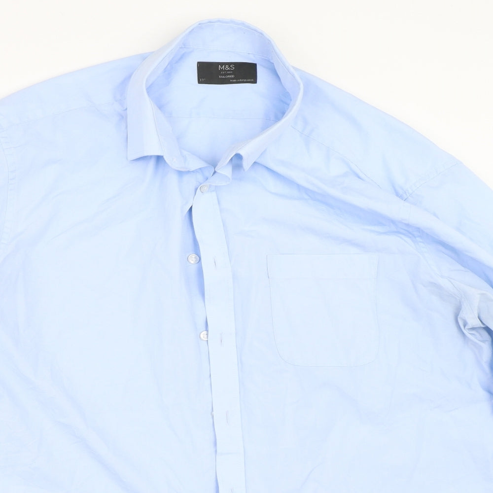 Marks and Spencer Mens Blue    Dress Shirt Size 17