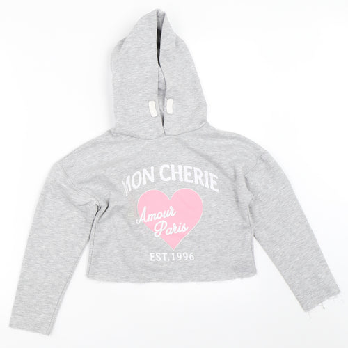 Matalan Girls Grey   Pullover Hoodie Size 9 Years