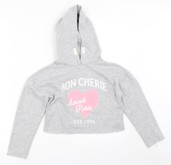 Matalan Girls Grey   Pullover Hoodie Size 9 Years