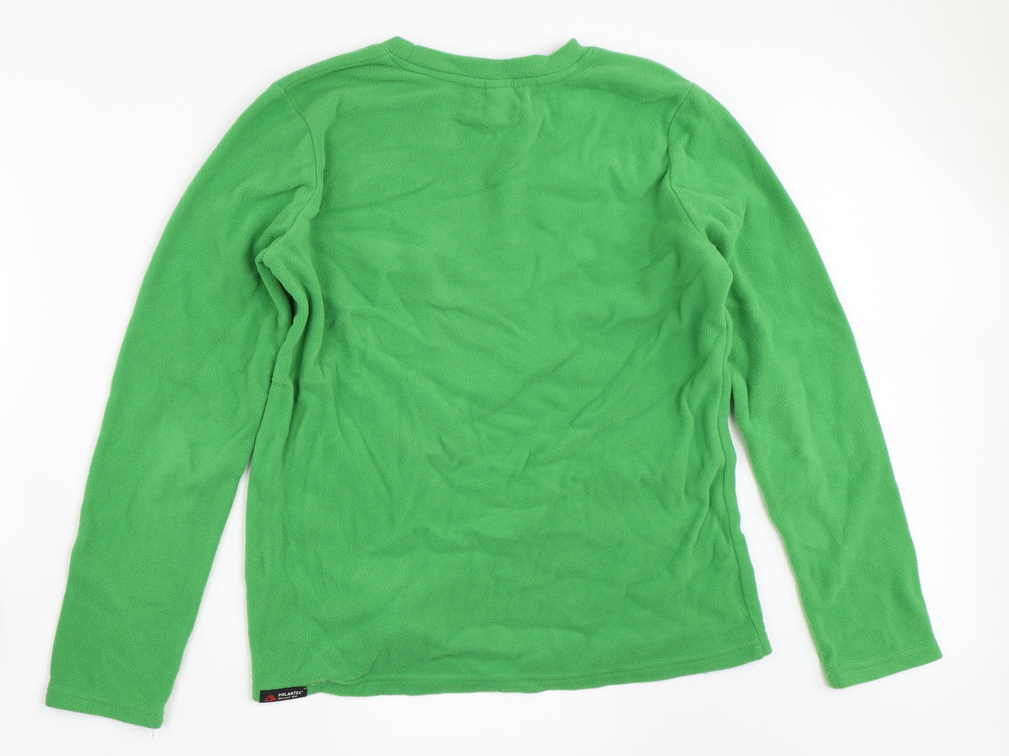 Lands' End Womens Green  Fleece Pullover Jumper Size S
