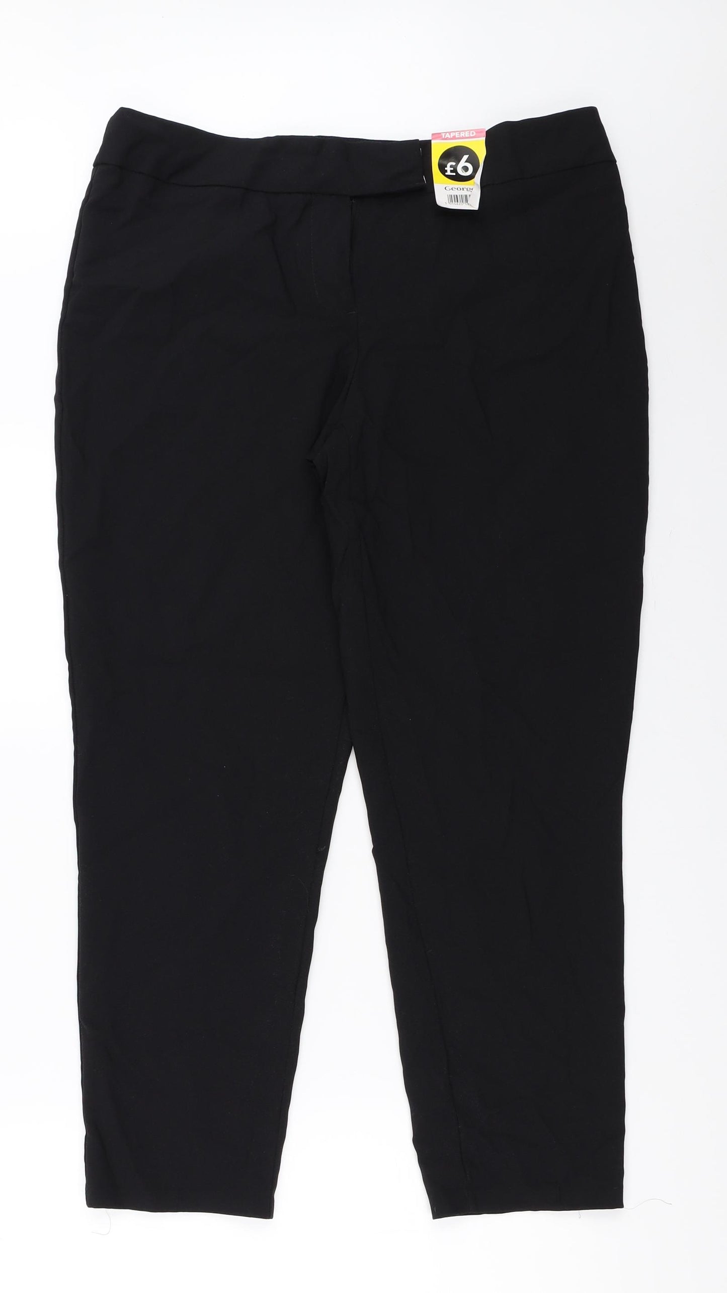 George Womens Black   Trousers  Size 14 L26 in