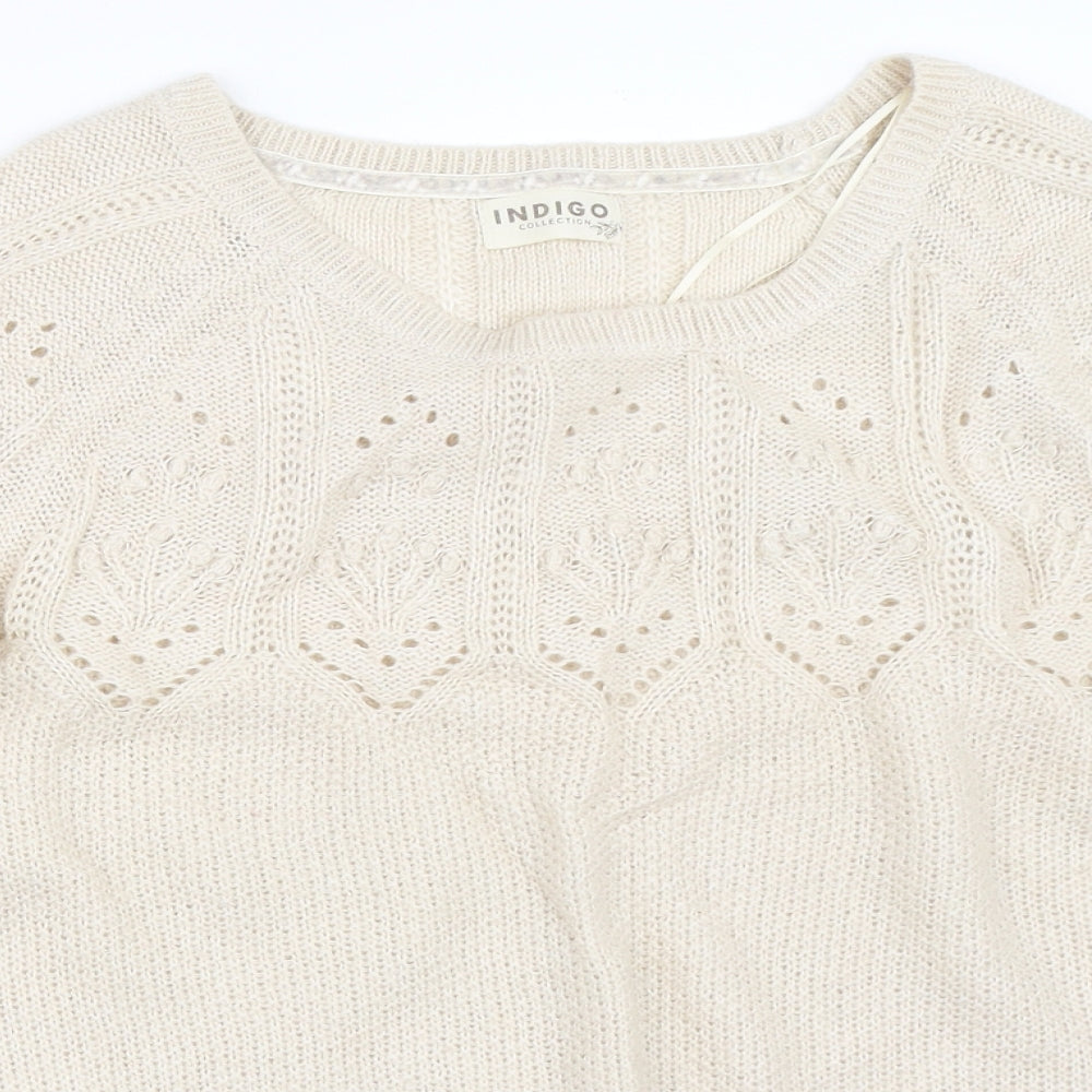 Marks and Spencer Womens Beige   Pullover Jumper Size 12
