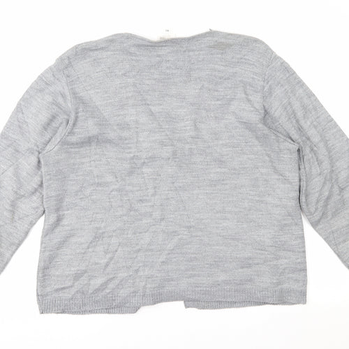 Florida Womens Grey Striped  Pullover Jumper Size M