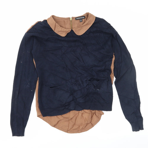 Warehouse Womens Blue   Pullover Jumper Size 6