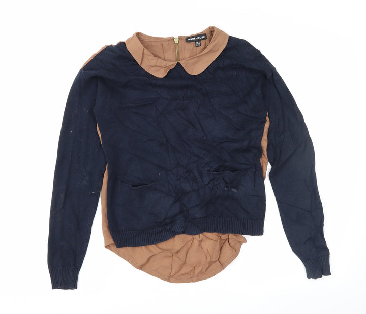 Warehouse Womens Blue   Pullover Jumper Size 6