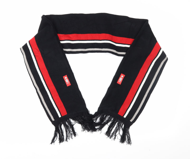 Preworn Mens Black Striped  Rectangle Scarf Scarf Size Regular  - England Rugby