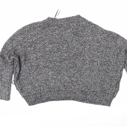 New Look Womens Silver   Pullover Jumper Size 10  - Cropped