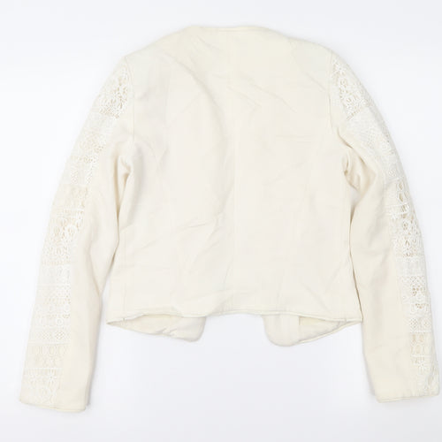 H&M Womens Ivory Geometric  Jacket  Size 4