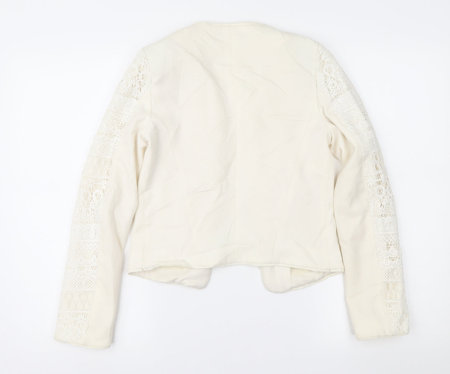 H&M Womens Ivory Geometric  Jacket  Size 4