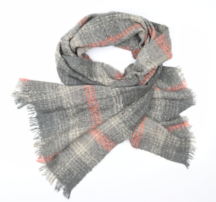 Preworn Womens Grey Geometric   Shawl/Wrap