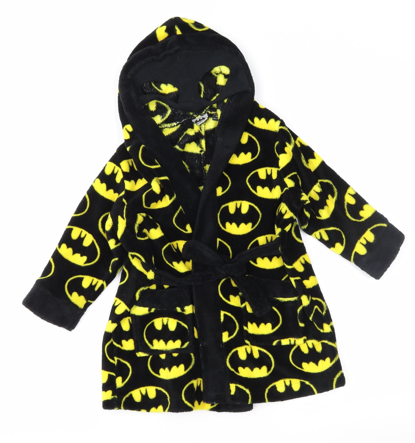 Batman Boys Black Geometric   Robe Size 2-3 Years  - Batman