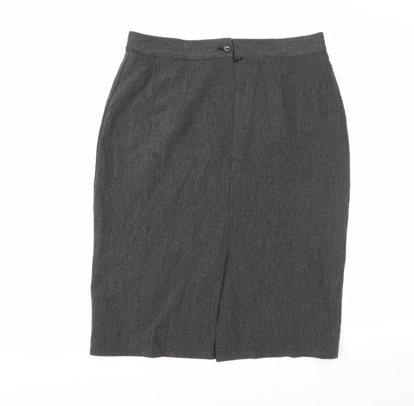Marks and Spencer Womens Black Striped  Straight & Pencil Skirt Size 12