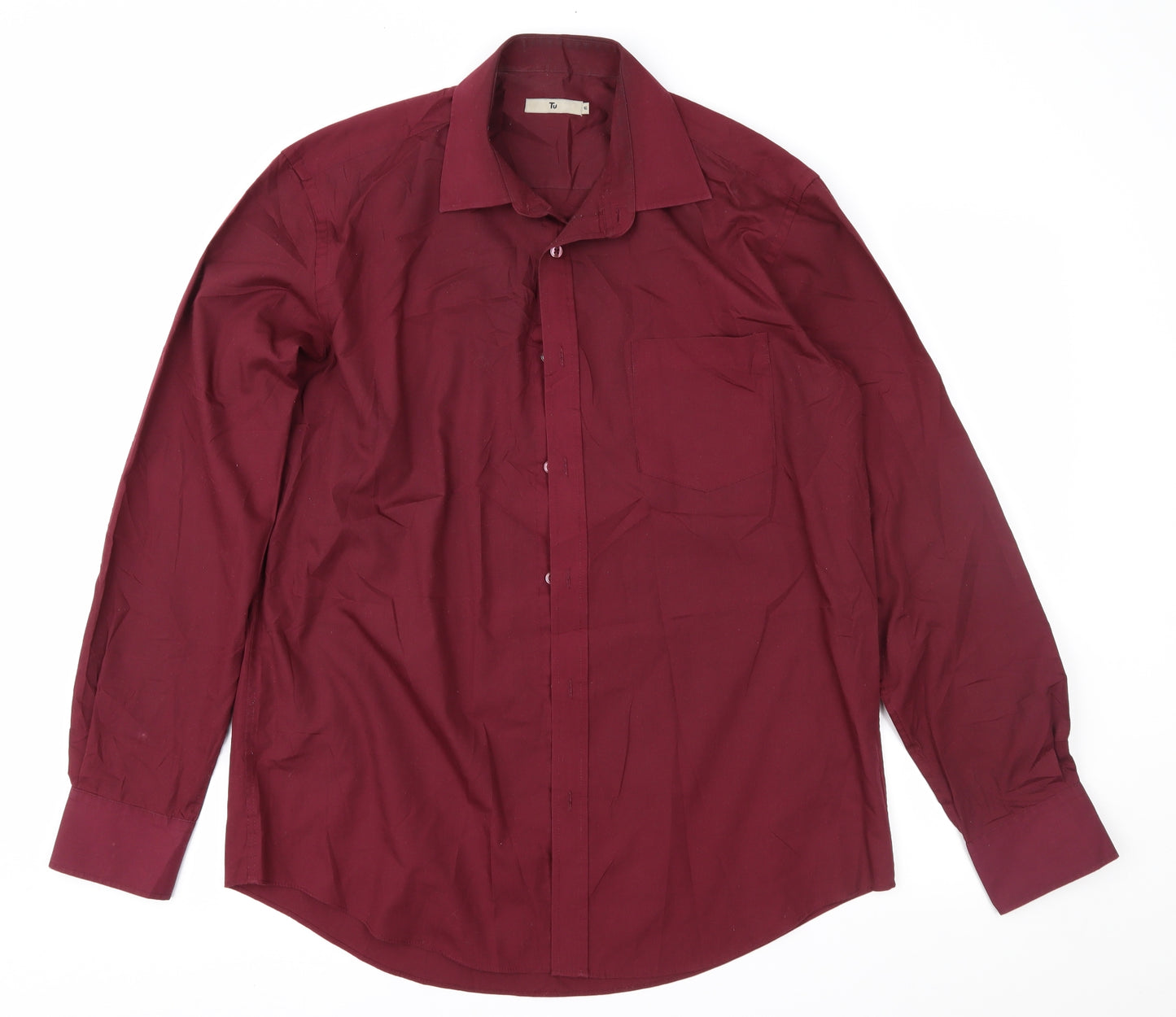 TU Mens Purple    Button-Up Size 16