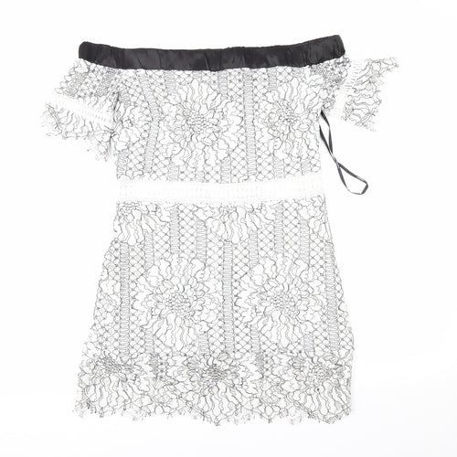 FOREVER 21 Womens White Floral Lace Shift  Size S