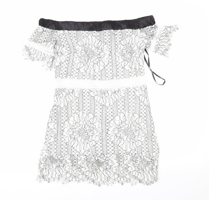 FOREVER 21 Womens White Floral Lace Shift  Size S