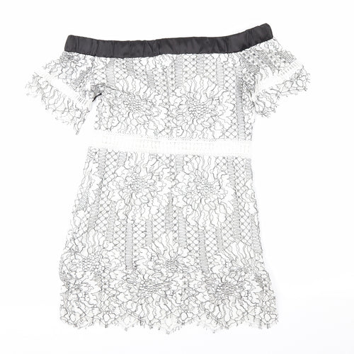 FOREVER 21 Womens White Floral Lace Shift  Size S