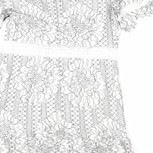 FOREVER 21 Womens White Floral Lace Shift  Size S